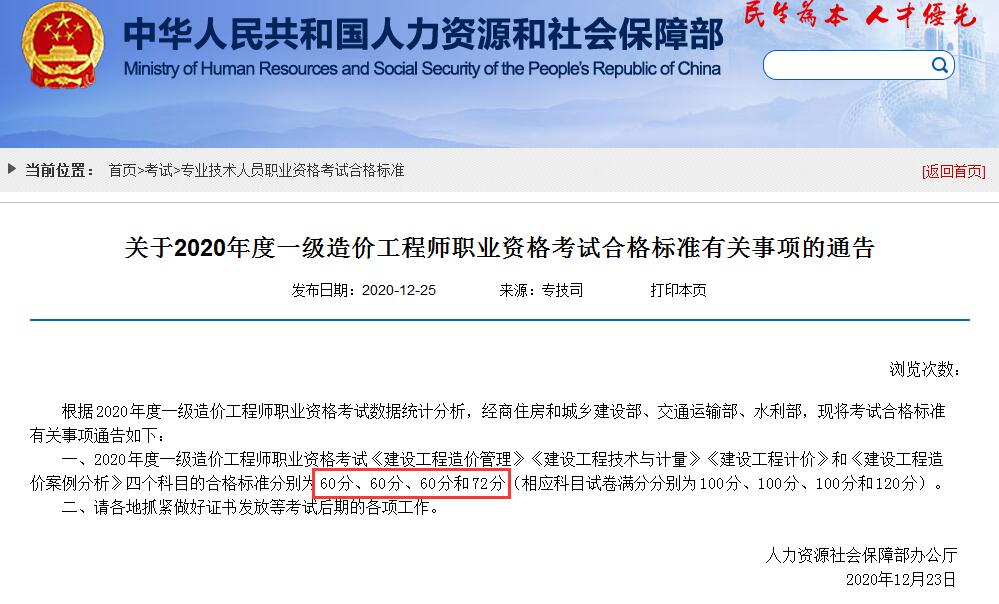 環(huán)球網(wǎng)校2020年西藏自治區(qū)一級(jí)造價(jià)工程師考試合格分?jǐn)?shù)標(biāo)準(zhǔn)