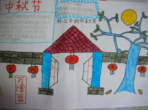 中秋節簡單手抄報怎么畫_中秋節簡單手抄報圖片_中秋節的手抄報簡單