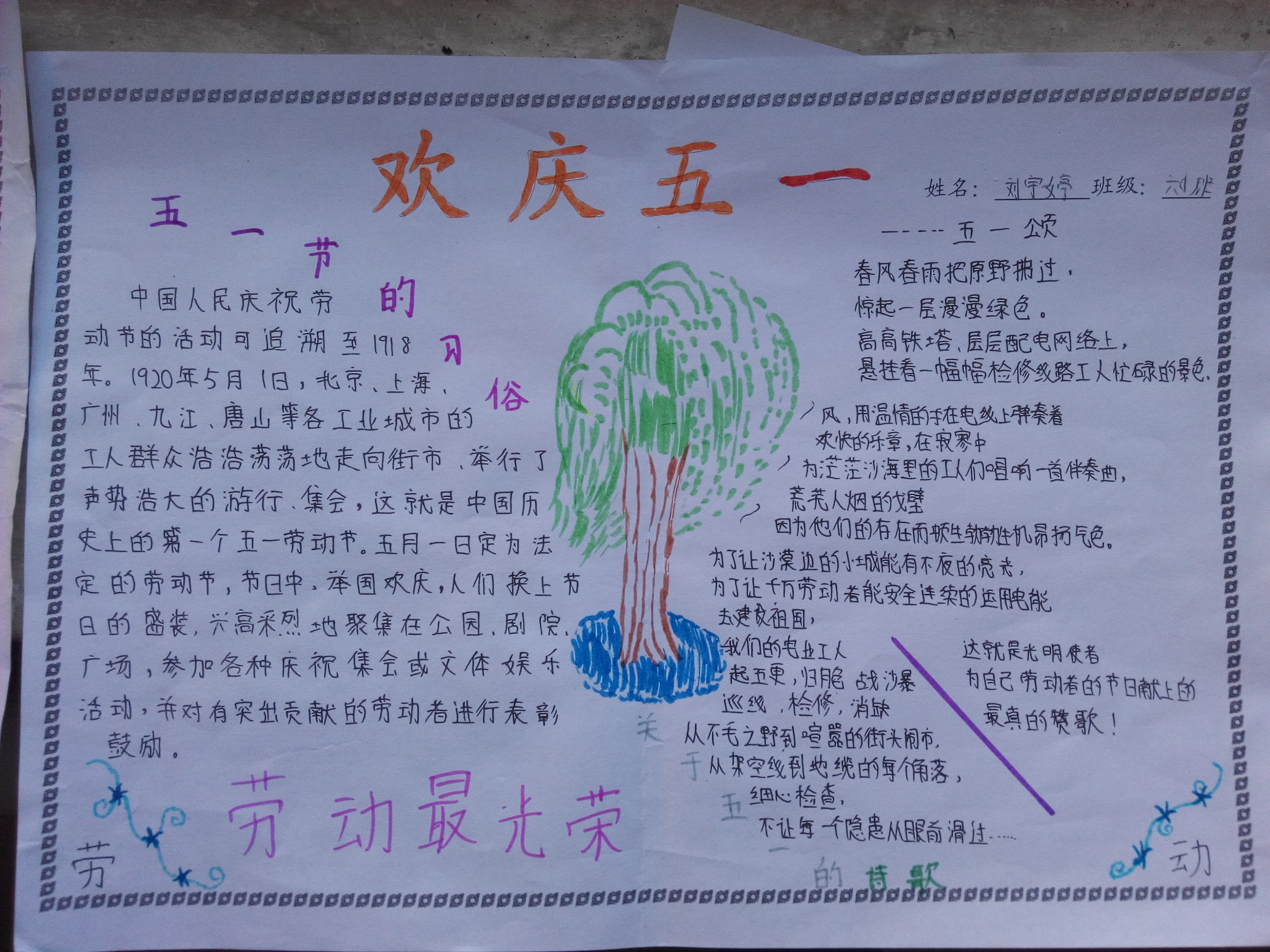 勞動手漂亮簡單抄報怎么畫_勞動手抄報簡單又漂亮_勞動手抄報怎么畫簡單的