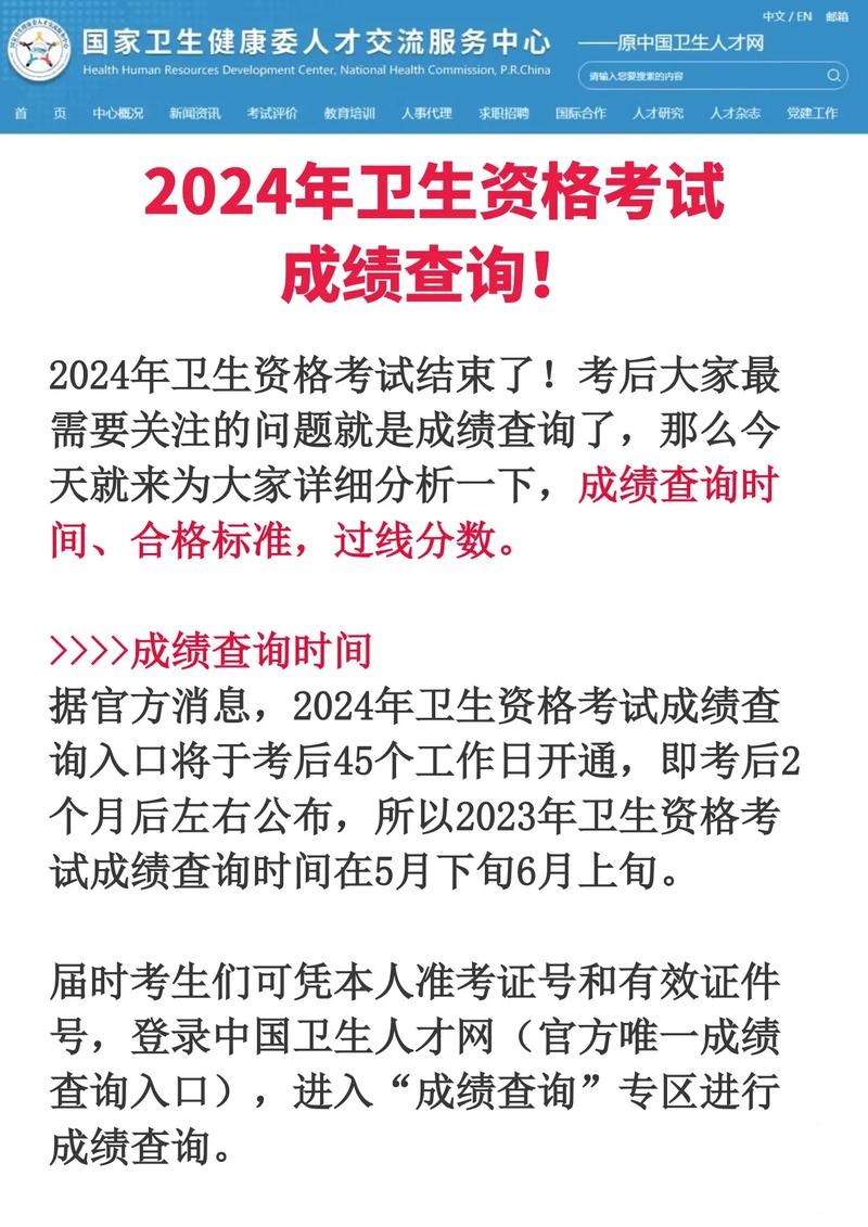 考試成績查詢入口官網_2024衛生專業技術資格考試成績查詢入口_中國衛生人才網成績查詢方法