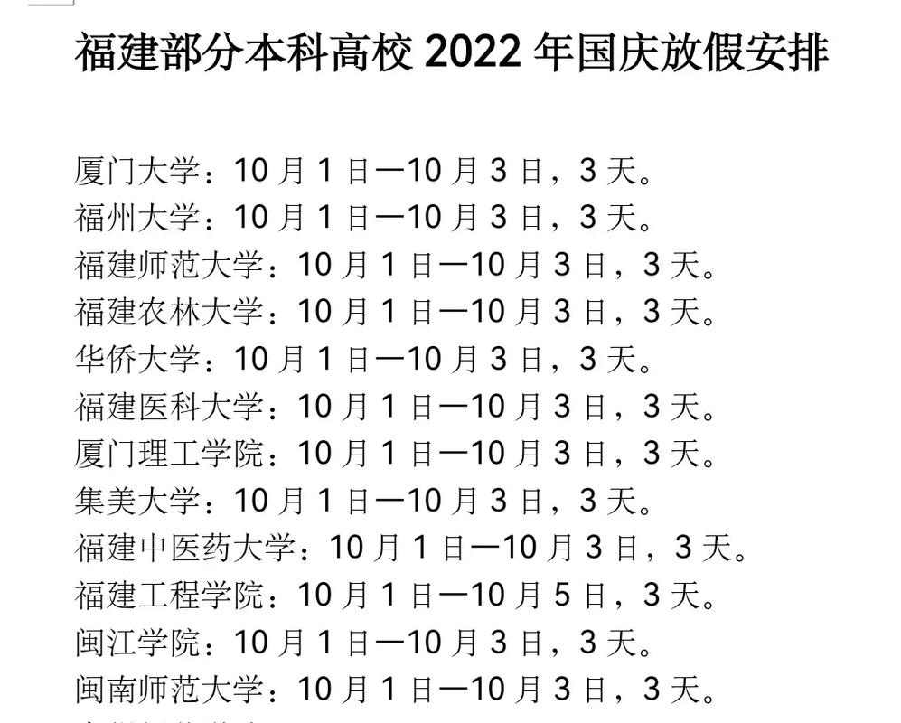 福建高校中秋國慶假期安排_福建高校假期調整_福建農林大學教務管理系統